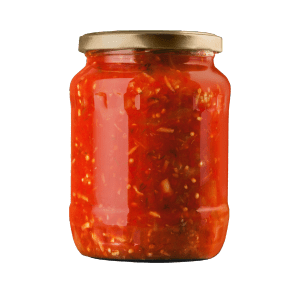 Jar of natural looking preserve